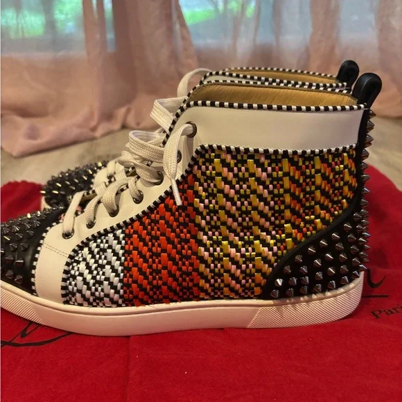 Christian Louboutin Multicolor Spiked Sneakers